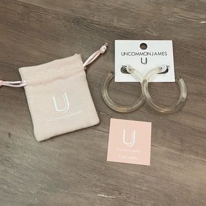 New Uncommon James Sobro lucite hoop earrings